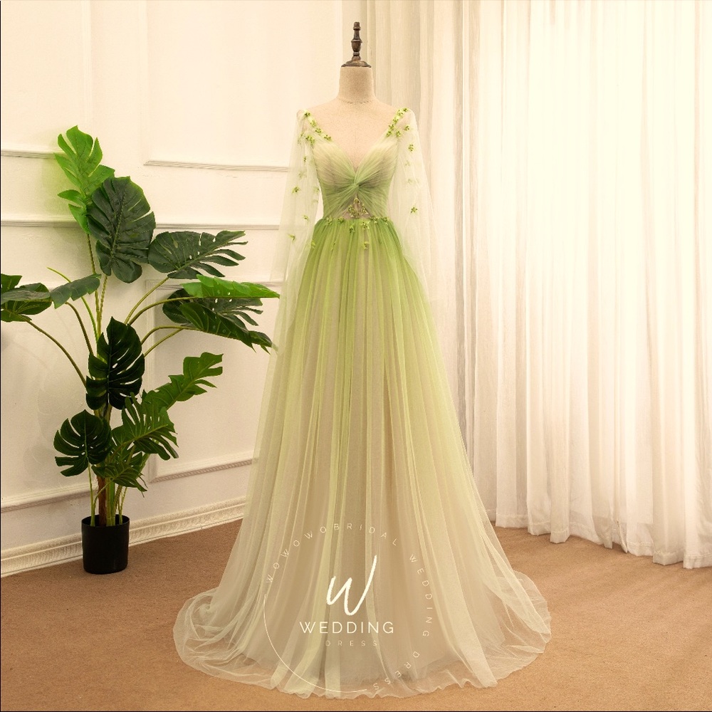 Gradient Elegant fantasy style prom dress or wedding dress